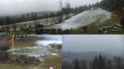 Sdružený snímek okolí chaty Myslivna