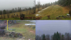 Sdružený snímek okolí chaty Myslivna