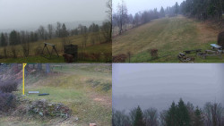 Sdružený snímek okolí chaty Myslivna