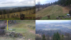 Sdružený snímek okolí chaty Myslivna