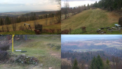 Sdružený snímek okolí chaty Myslivna