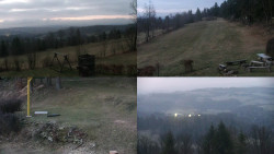 Sdružený snímek okolí chaty Myslivna