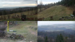 Sdružený snímek okolí chaty Myslivna