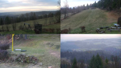 Sdružený snímek okolí chaty Myslivna