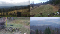 Sdružený snímek okolí chaty Myslivna