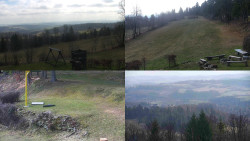 Sdružený snímek okolí chaty Myslivna