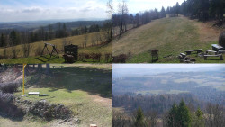 Sdružený snímek okolí chaty Myslivna