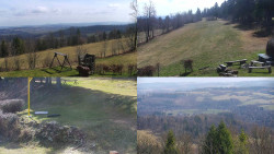 Sdružený snímek okolí chaty Myslivna