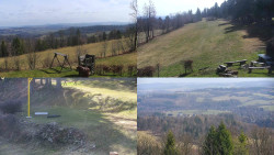 Sdružený snímek okolí chaty Myslivna