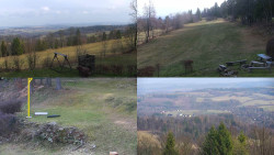 Sdružený snímek okolí chaty Myslivna