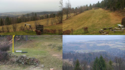 Sdružený snímek okolí chaty Myslivna