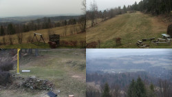 Sdružený snímek okolí chaty Myslivna