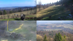 Sdružený snímek okolí chaty Myslivna