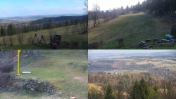 Sdružený snímek okolí chaty Myslivna