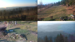 Sdružený snímek okolí chaty Myslivna