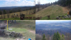 Sdružený snímek okolí chaty Myslivna