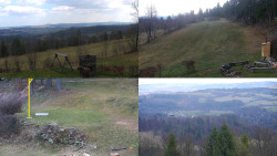 Sdružený snímek okolí chaty Myslivna