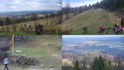 Sdružený snímek okolí chaty Myslivna