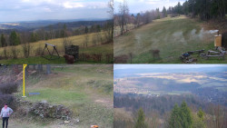 Sdružený snímek okolí chaty Myslivna