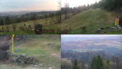 Sdružený snímek okolí chaty Myslivna