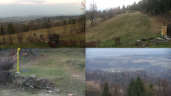 Sdružený snímek okolí chaty Myslivna