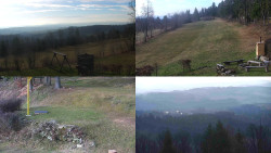 Sdružený snímek okolí chaty Myslivna