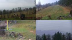 Sdružený snímek okolí chaty Myslivna