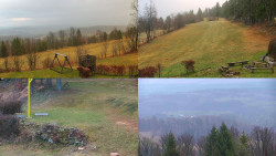 Sdružený snímek okolí chaty Myslivna