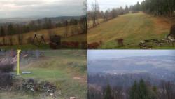 Sdružený snímek okolí chaty Myslivna