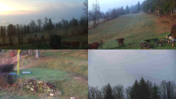 Sdružený snímek okolí chaty Myslivna