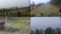 Sdružený snímek okolí chaty Myslivna