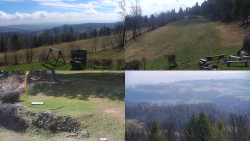 Sdružený snímek okolí chaty Myslivna