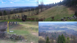 Sdružený snímek okolí chaty Myslivna