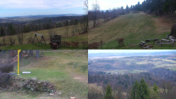 Sdružený snímek okolí chaty Myslivna