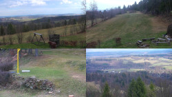 Sdružený snímek okolí chaty Myslivna