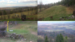 Sdružený snímek okolí chaty Myslivna