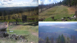 Sdružený snímek okolí chaty Myslivna