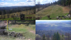 Sdružený snímek okolí chaty Myslivna