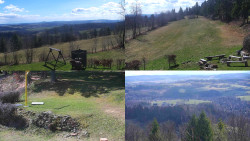 Sdružený snímek okolí chaty Myslivna