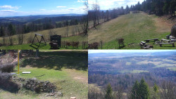 Sdružený snímek okolí chaty Myslivna