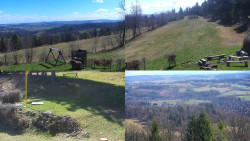 Sdružený snímek okolí chaty Myslivna