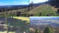 Sdružený snímek okolí chaty Myslivna