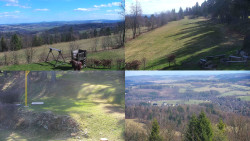 Sdružený snímek okolí chaty Myslivna