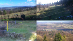 Sdružený snímek okolí chaty Myslivna