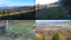 Sdružený snímek okolí chaty Myslivna