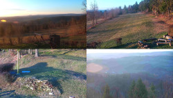 Sdružený snímek okolí chaty Myslivna