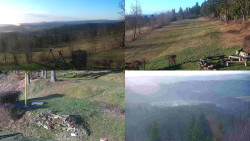 Sdružený snímek okolí chaty Myslivna