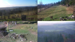 Sdružený snímek okolí chaty Myslivna