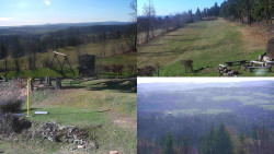 Sdružený snímek okolí chaty Myslivna