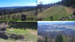 Sdružený snímek okolí chaty Myslivna